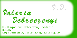 valeria debreczenyi business card